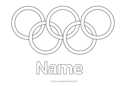 Free colouring Sport Cup, trophy, medal Competitions and awards Olympic Games