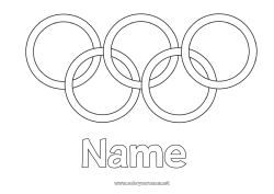 Free coloring Sport Cup, trophy, medal Competitions and Rewards Olympic Games