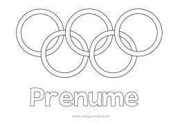 Pagină de colorat personalizată Sport Cupă, trofeu, medalie Competiții și premii Jocurile Olimpice