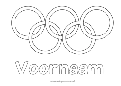 Kleurplaat aanpassen Sport Beker, trofee, medaille Wedstrijden en beloningen Olympische Spelen