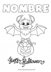 Dibujo libre Murciélago Caramelos Halloween Aves y mamíferos voladores Inscripción 