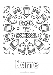 Free coloring Coloured pencil School Pencil Back to School 