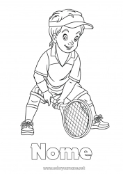 Disegno gratuito Sport Ragazzo Tennis Sport di racchetta