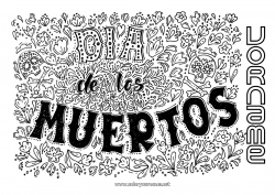 Kostenlose Zeichnung Schädel Día de los Muertos