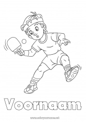 Gratis tekening Sport Jongen Racketsporten Tafeltennis