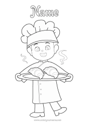 Colouring to customise Croissant Culinary Professions Baker And Pastry Chef