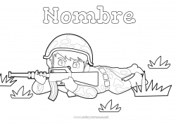 Dibujo libre Profesiones de Seguridad Soldado