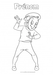 Coloriage gratuit Mime