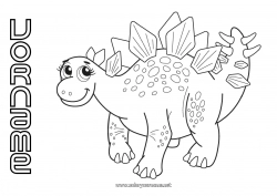 Kostenlose Zeichnung Niedlich Dinosaurier Tier Stegosaurus