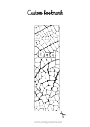 Free colouring Autumn Leaves Bookmark