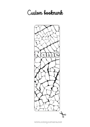 Free coloring Autumn Leaves Bookmark