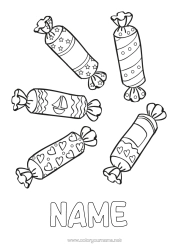Free colouring Sweets Treats, sweets