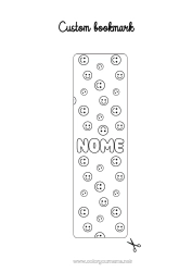 Desenho para personalizar Atividades para Crianças Marcador de Página Smiley