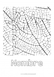 Dibujo libre Hojas Nombre decorado Dibujos complejos para colorear Zentangle