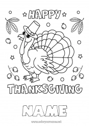 Free drawing Thanksgiving Turkey Autumn Farm animals