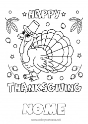 Disegno gratuito Thanksgiving Tacchino Autunno Animali da fattoria