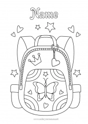 Free drawing Butterfly Crown Insects Schoolbag School supplies