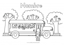 Dibujo libre Vehículos Autobús, autocar Transporte público terrestre Regreso a clases