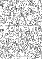 Gratis tegning Dekoreret navn Alfabet Dekorativ baggrund