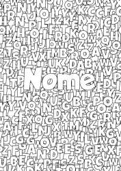 Desenho grátis Nome decorado Alfabeto Fundo decorativo