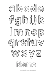 Colouring to customise Children's Activities Connecting Points Alphabet Trace And Colour.