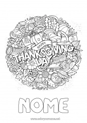 Colorazione gratuita Thanksgiving Mandala Autunno