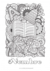 Dibujo libre Mandala Otoño Campana Hojas Dibujos complejos para colorear Libro Lectura Regreso a clases