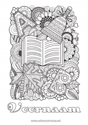 Gratis tekening Mandala Herfst Klok Bladeren Complex Kleurplaten Boek Lezen Terug naar school