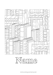 Free colouring Complex colouring pages Book Zentangle Reading