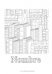 Dibujo libre Dibujos complejos para colorear Libro Zentangle Lectura