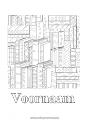 Gratis kleurplaat Complex Kleurplaten Boek Zentangle Lezen