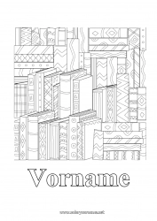 Kostenlose Malvorlage Komplexe Ausmalbilder Buch Zentangle Lesen