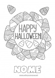 Disegno gratuito Caramelle Dolcetto o scherzetto? Halloween Iscrizione 