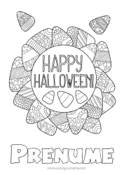 Pagină de colorat personalizată Bomboane O bomboană sau o farsă? Halloween Înscriere 