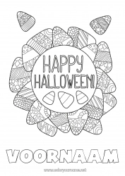Gratis tekening Snoepjes Snoep of een spreuk? Halloween Inscriptie 'halloween'