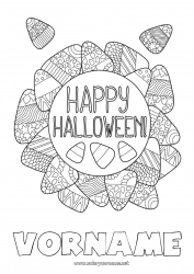 Kostenlose Zeichnung Bonbons Ein Bonbon oder ein Zauber? Halloween Beschriftung 