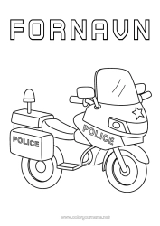 Farvelægningssiden tilpasning Køretøjer Motorcykel Politi Politi Køretøjer Tohjulede Køretøjer Rednings- Og Nøretkøretøjer Sikkerhedsprofessioner