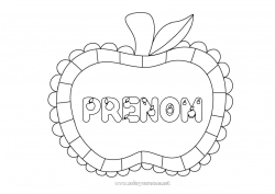 Dessin gratuit Fruits Coloriages faciles Pomme