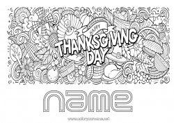 Free coloring Thanksgiving Autumn