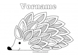 Kostenlose Zeichnung Igel Tier Zentangle Waldtiere