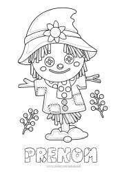 Coloriage gratuit Coloriages intermédiaires Épouvantail