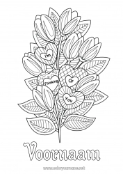 Gratis tekening Bloemen Hart Tulp