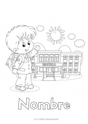 Dibujo libre Chico Escuela Regreso a clases Estudiante
