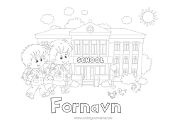 Gratis tegning Skole Skolestart Elev