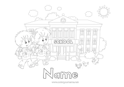 Free colouring School Back to school Pupil