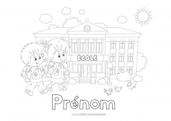 Dessin gratuit École Rentrée scolaire élève