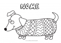 Desenho para personalizar Cachorro Animal Zentangle Cães e gatos Sweater