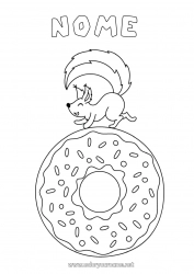 Disegno gratuito Scoiattolo Animale Ciambelle Animali della foresta