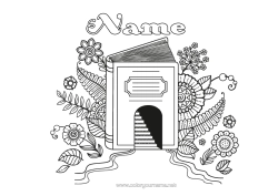Free colouring Fairy tale Book Reading