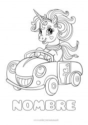 Dibujo libre Corazón Unicornio Vehículos Coches Dragones, unicornios y animales fantásticos Automóviles, furgonetas y autocaravanas